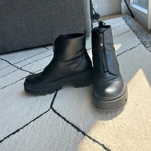 Marc Fisher Chunky Black Boots